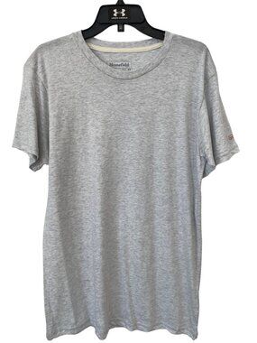 Homefield T Shirt Medium Short Sleeve Heather Gray Cotton Polyester Basic Tee